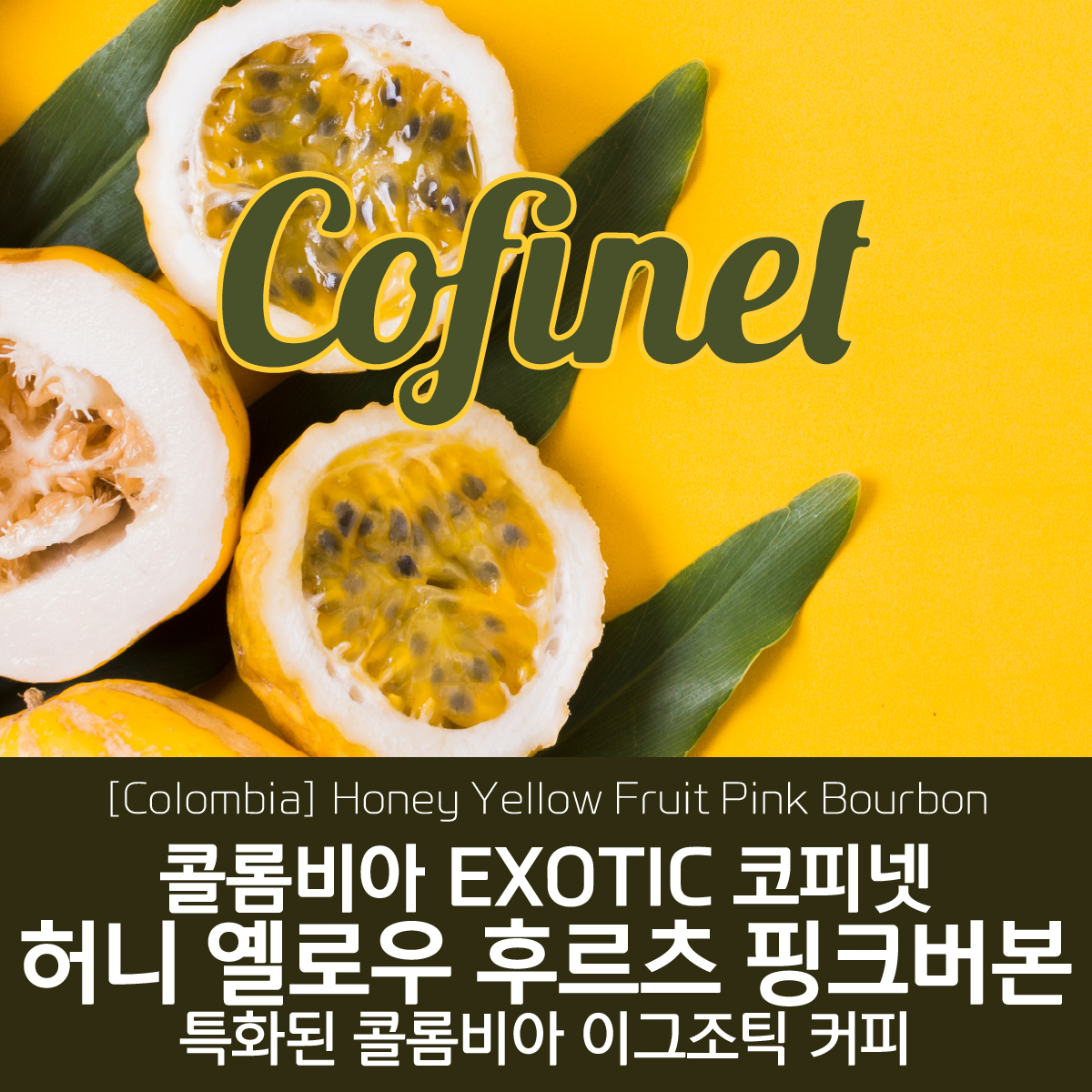 [가격인하][콜롬비아] EXOTIC 코피넷 허니 옐로우 후르츠 핑크버본
